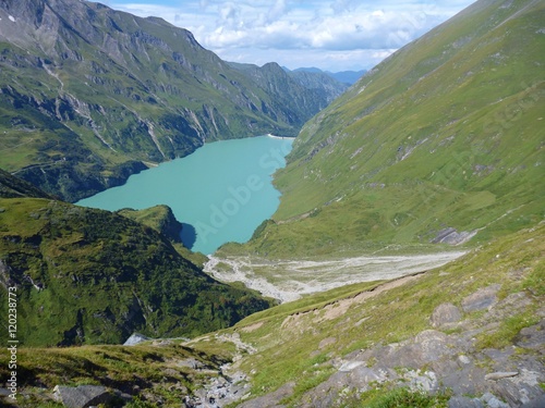 Fototapeta Naklejka Na Ścianę i Meble -  stausee mooserboden dam in austrian alps