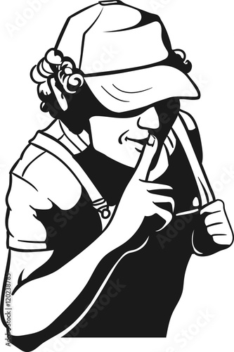 Moonshiner And Shh Gesture