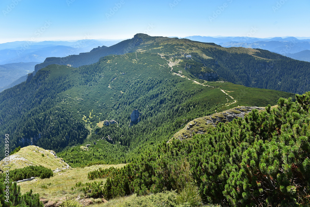 Mountain landscape. Ceahlau mountains, Eastern Carpathians, Roma Mountain landscape. Ceahlau mountains, Eastern Carpathians, Roma