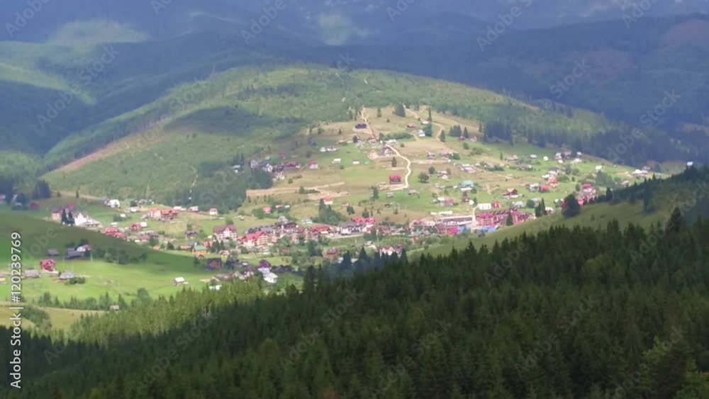Aerial View Flight over the Mountains. Ukraine. Bukovel. Flying over the Forest. Aerial View Flight over the Mountains. Ukraine. Bukovel. Flying over the Forest.