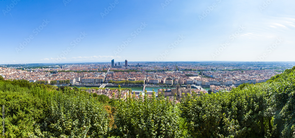 Lyon, France, panorama of the city