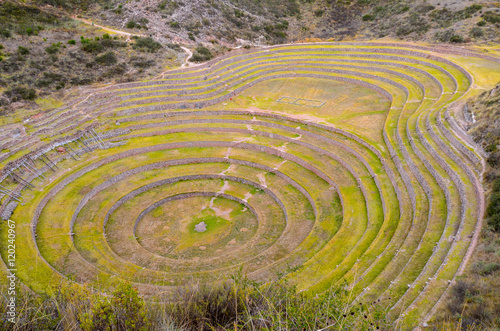 Ancient Inca circular agricultural terraces at Moray used to study the effects of different climatic conditions on crops. © cristinnastoian