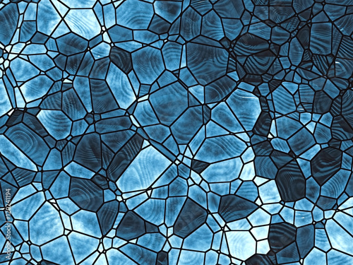 Stained-glass pattern - abstract digitally generated image