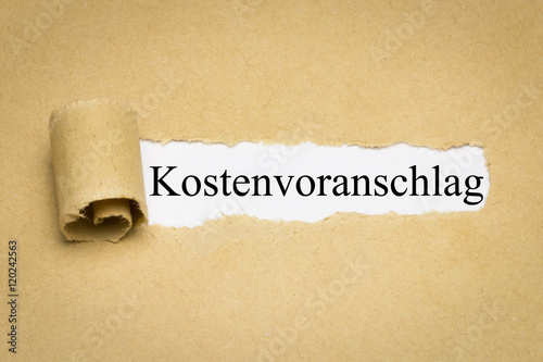 Kostenvoranschlag photo