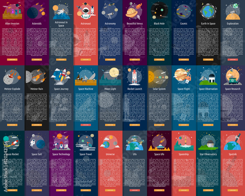Space and Universe Vertical Banner Concept