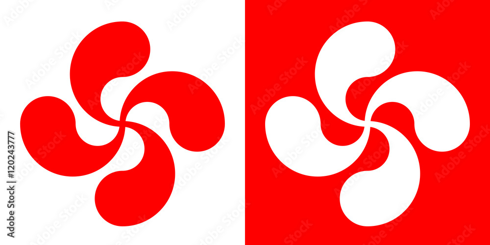 Naklejka premium Croix Basque / Lauburu