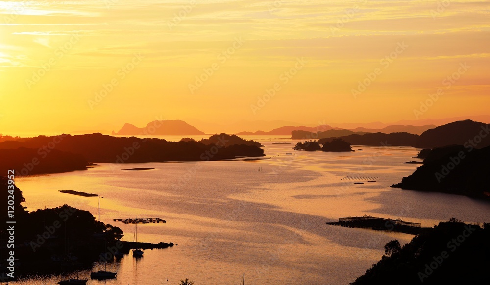Fototapeta premium 夕焼け空と海 