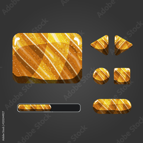 Set of sand different buttons