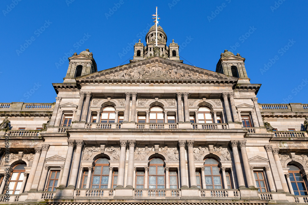 The City Chambers or Municipal Buildings in Glasgow, Scotland. The City Chambers or Municipal Buildings in Glasgow, Scotland.