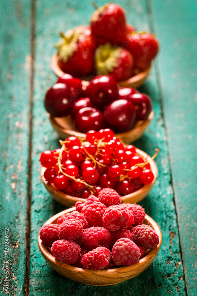 Fresh summer berries , wooden background, healthy food. Fresh summer berries , wooden background, healthy food.