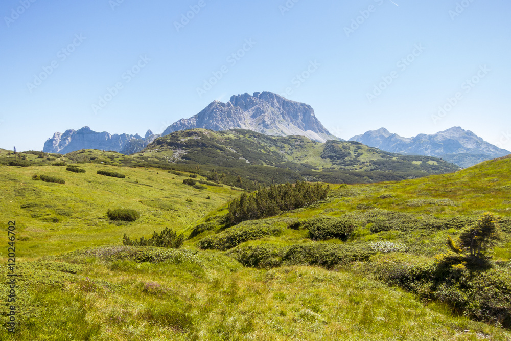 Beautiful mountain landscape. The alps in north Italy, Creta di