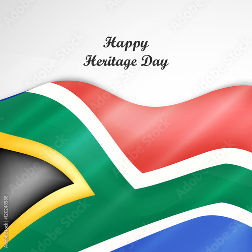 Illustration of South Africa Flag for Heritage Day