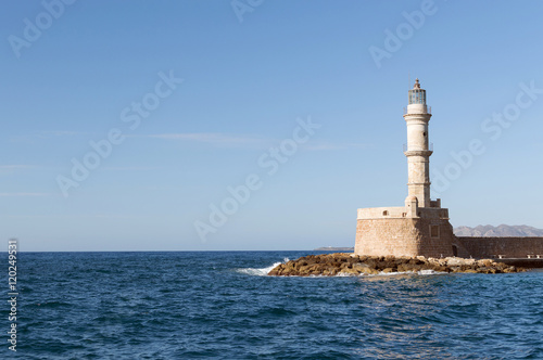 Chania Lighthouse, Crete island, Greece