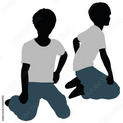 boy silhouette in Intimate Talk Pose