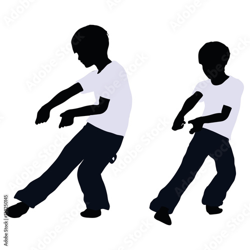 boy silhouette in Pulling Pose