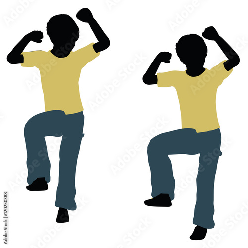 boy silhouette in Angry Talk Pose