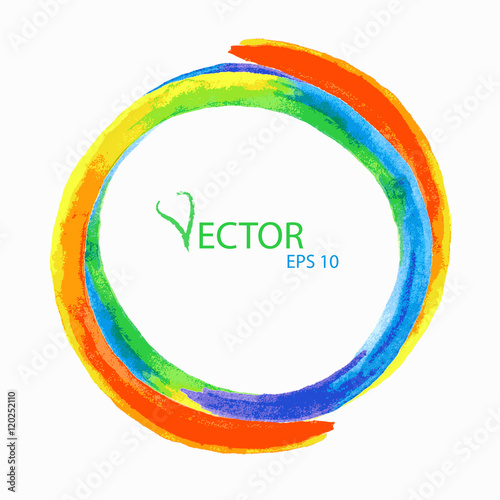 Quote blank template. Vector rainbow circle for design. Quote cloud. Message, text, tag. 