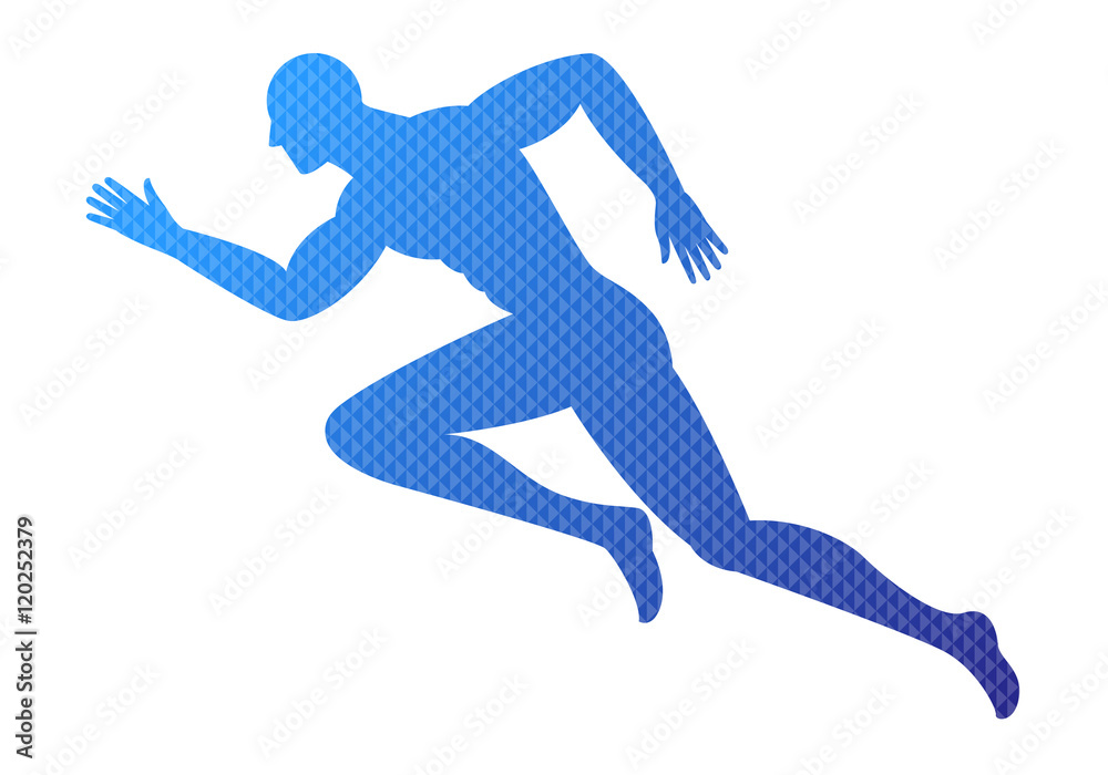 graphic human running, vector