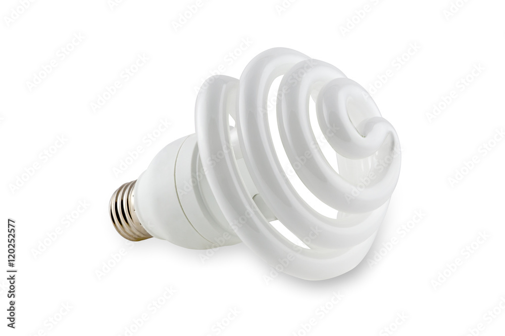 energy saving light bulb on white background energy saving light bulb on white background