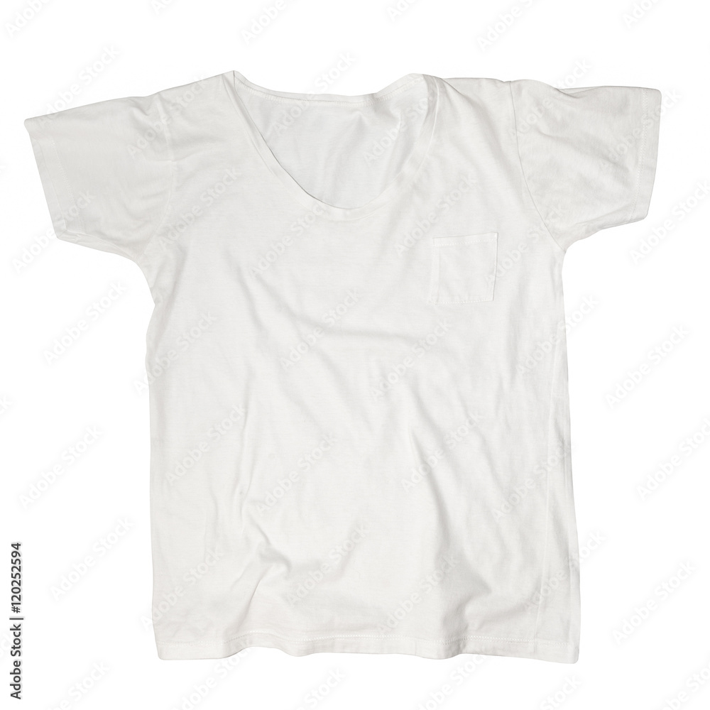 blank cotton t-shirt isolated on white background blank cotton t-shirt isolated on white background