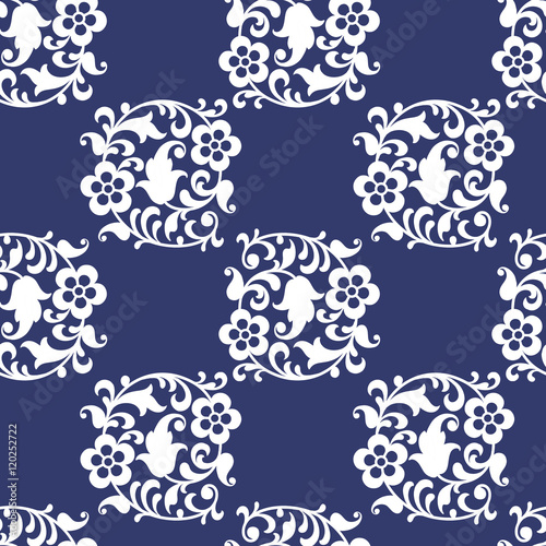 Vintage Vector hand-drawn ethnic east floral ornament.