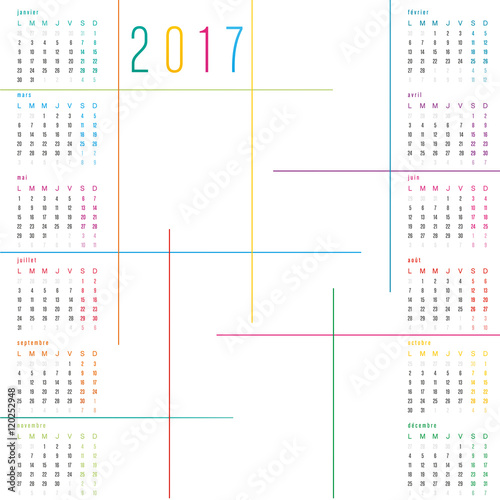 calendrier 2017