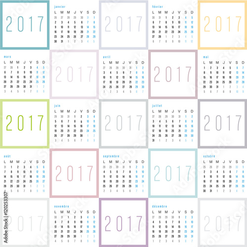 calendrier 2017