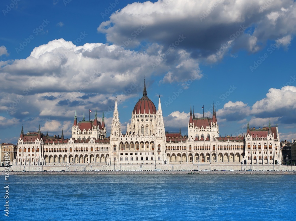 The Parliament of Hungary building in Budapest