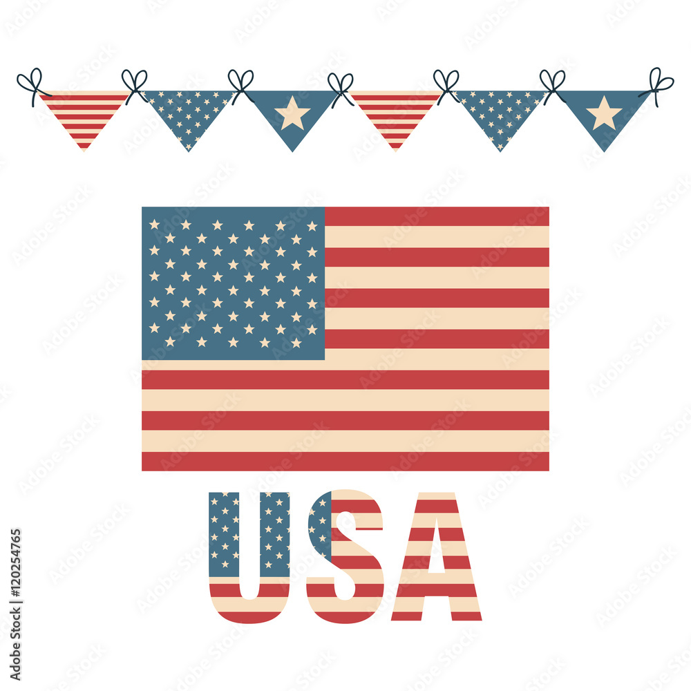 flag united states america design vector illustration eps 10