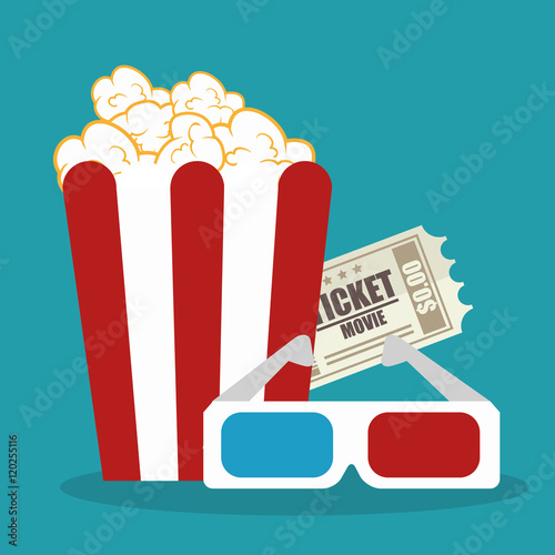icon pop corn cinema design vector illustration eps 10