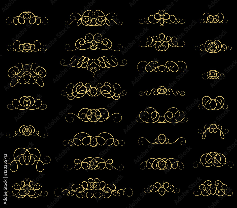 Wicker lines and old decor elements in vector. Wicker lines and old decor elements in vector.