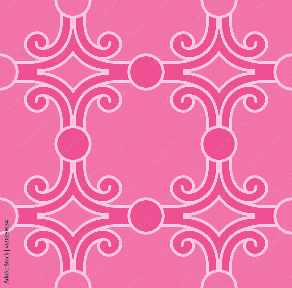 Vintage Vector hand-drawn seamless pattern with ethnic floral ornament.