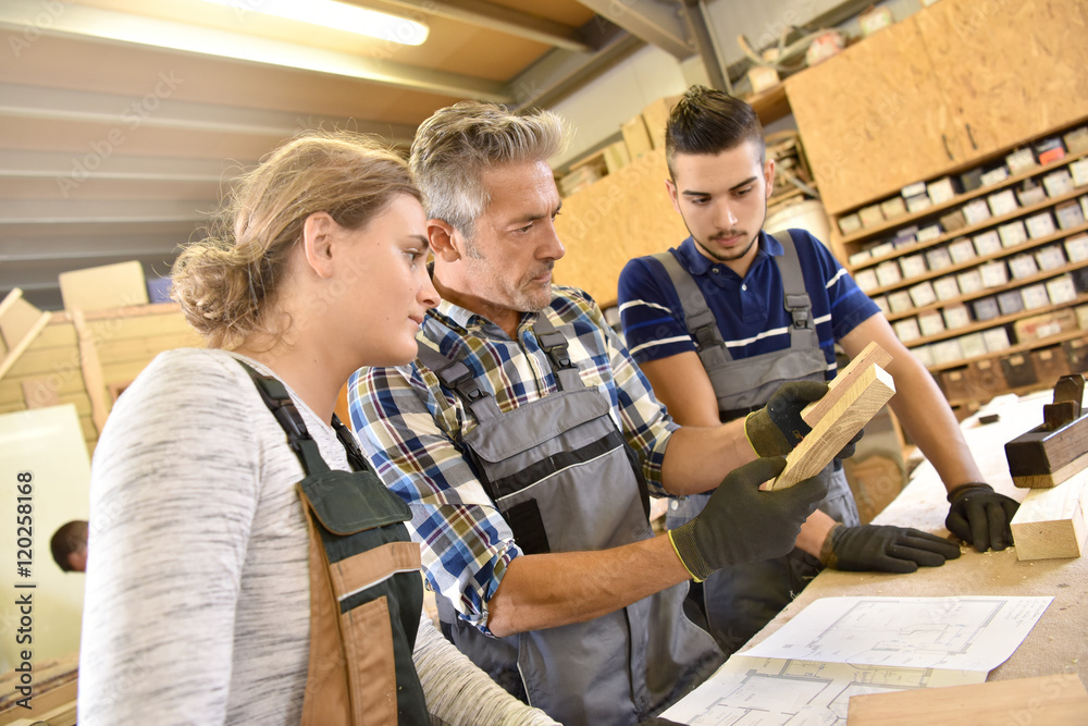 © goodluz - Group of students in woodwork training course © goodluz - Group of students in woodwork training course
