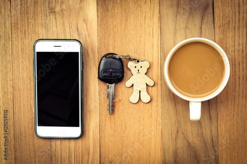 morning coffee and business concept