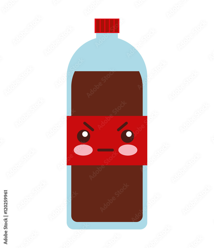 bottle soda kawaii style vector illustration design bottle soda kawaii style vector illustration design