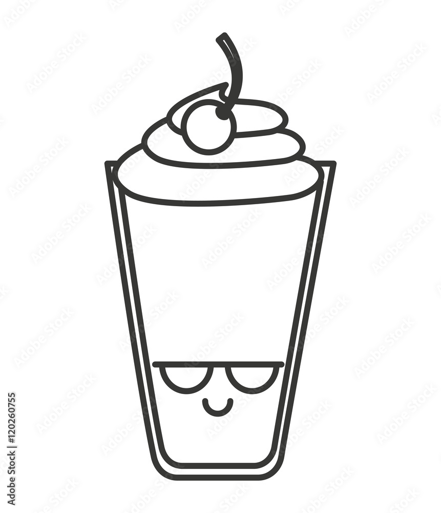 milk shake kawaii style vector illustration design milk shake kawaii style vector illustration design