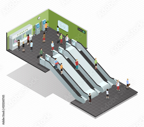 Subway Isometric Illustration