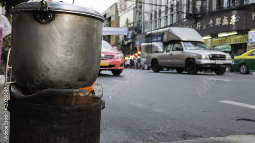 Classic old stove on chinatown (Yaowarat) Road,the main street in Chinatown, once of Bangkok landmark and important street for more foods very delicious for thai-chinese style.