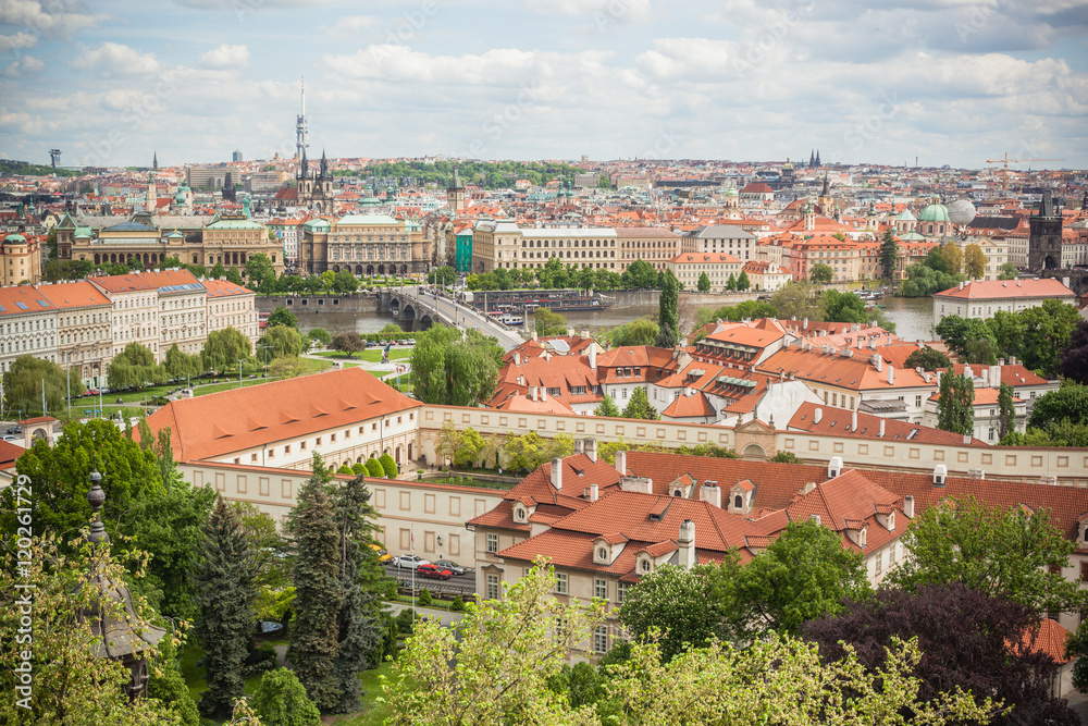 The view on Prague roofs