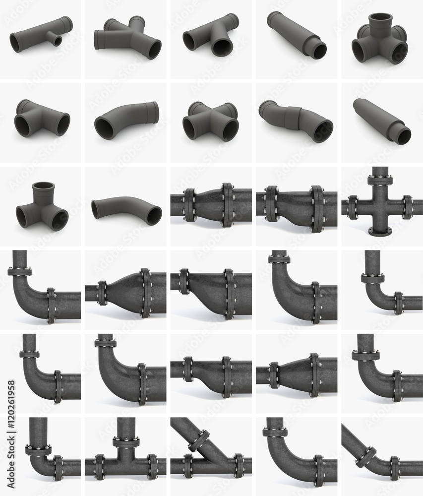 Pipe isolated on white background with shadow. 3d illustration Pipe isolated on white background with shadow. 3d illustration