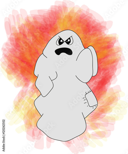 Ghost coming from flames