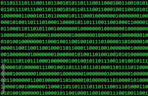 Set of random binaries captured with green tinting filter applied