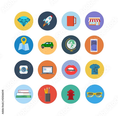 Vector set flat icons