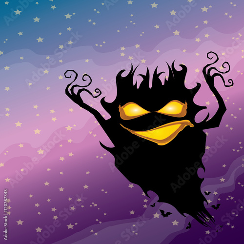 vector frightening monster.