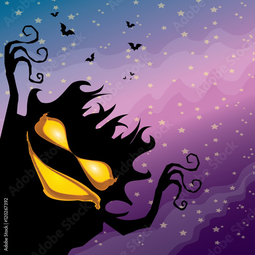 vector frightening monster.