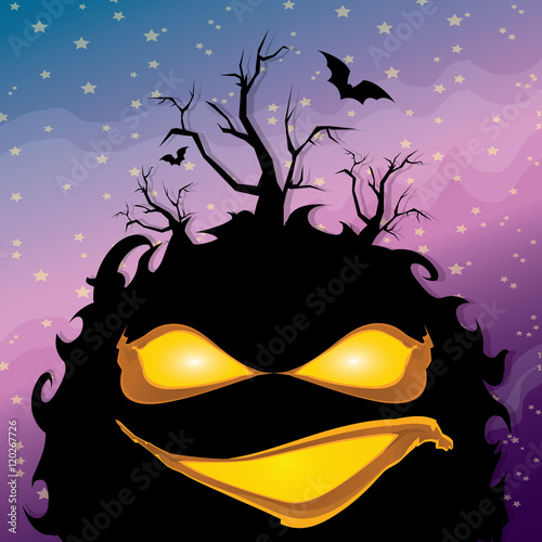 vector frightening monster.