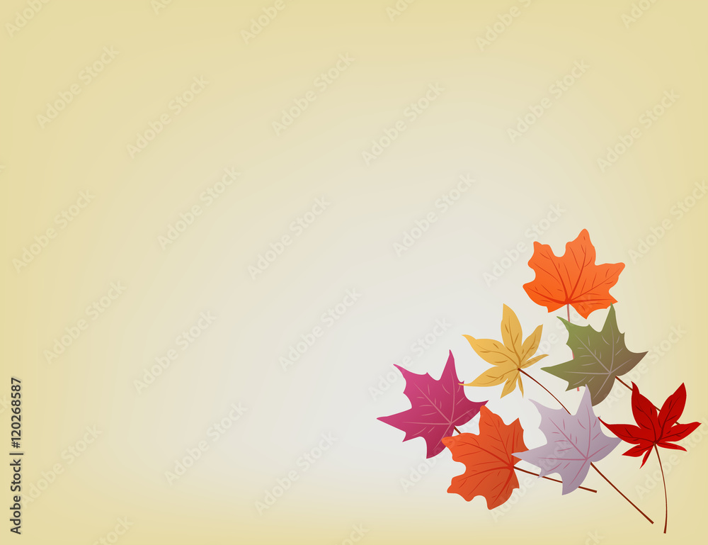 Naklejka premium Background with autumn leaves