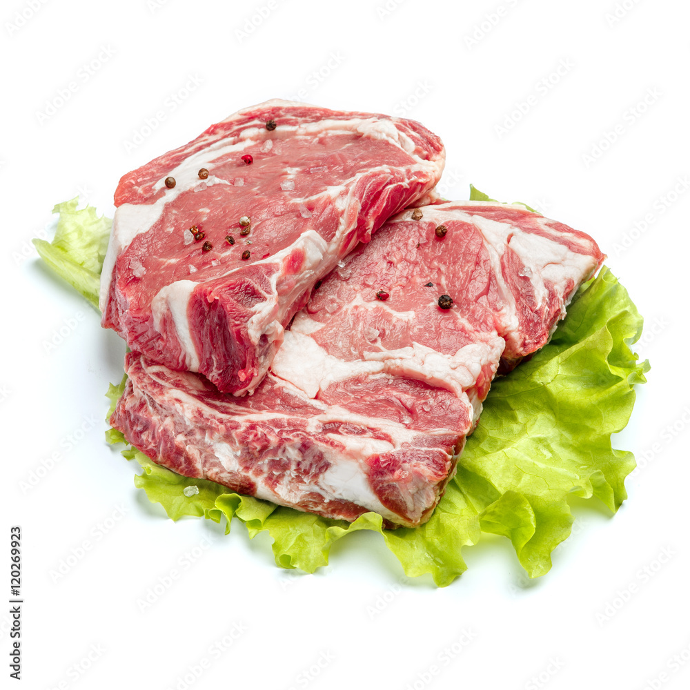 Uncooked organic shin of beef meat