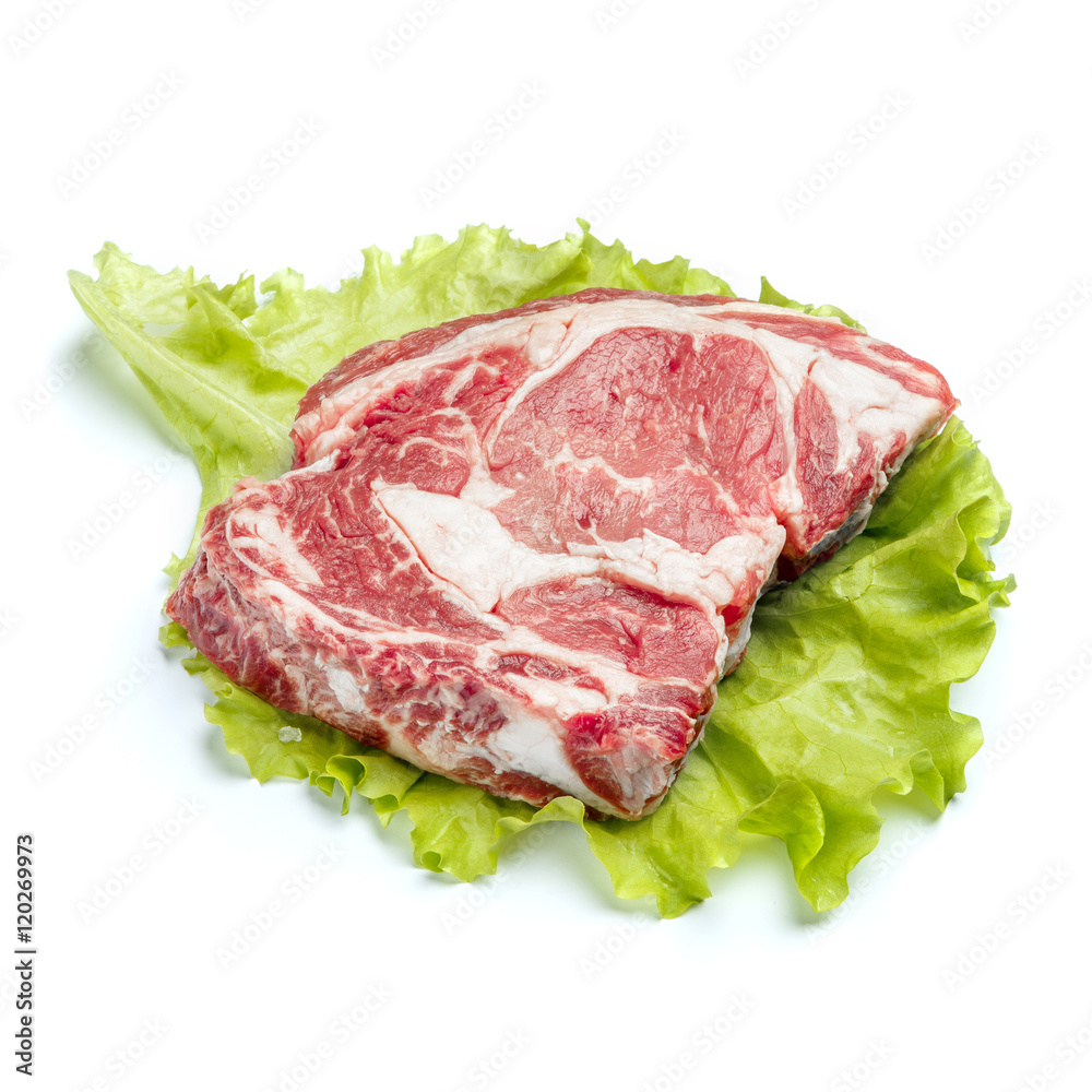 Uncooked organic shin of beef meat Uncooked organic shin of beef meat