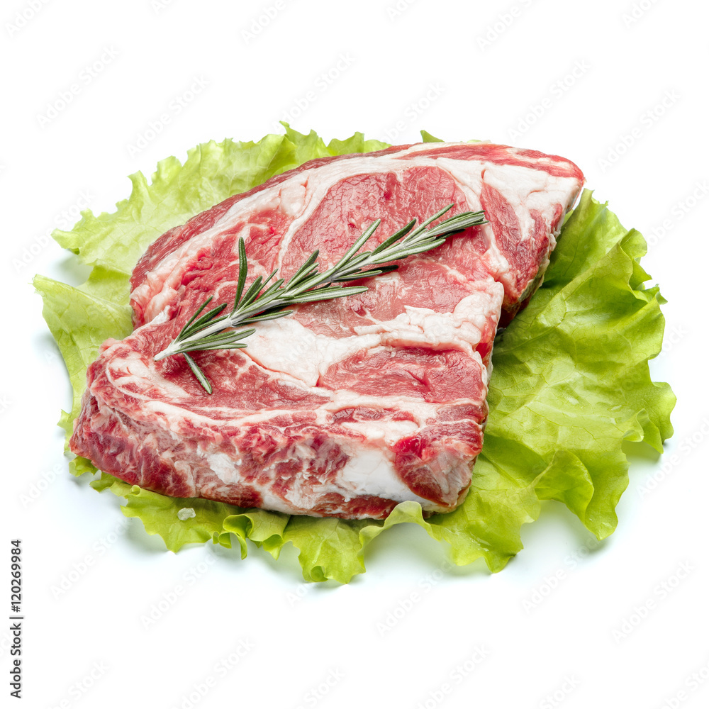 Uncooked organic shin of beef meat Uncooked organic shin of beef meat